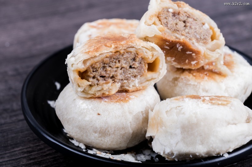 超级好吃的苏式鲜肉月饼图片