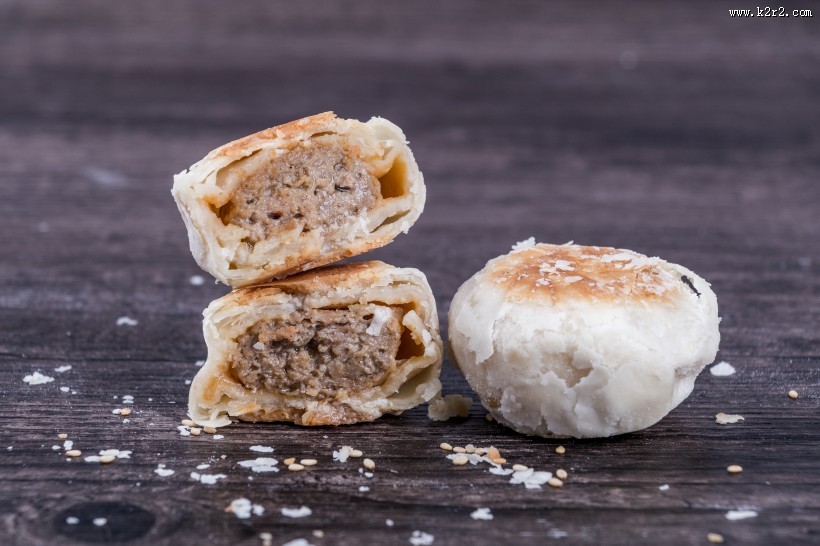 超级好吃的苏式鲜肉月饼图片