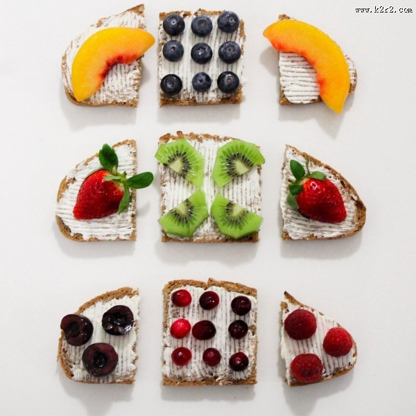 诱人的水果面包图片