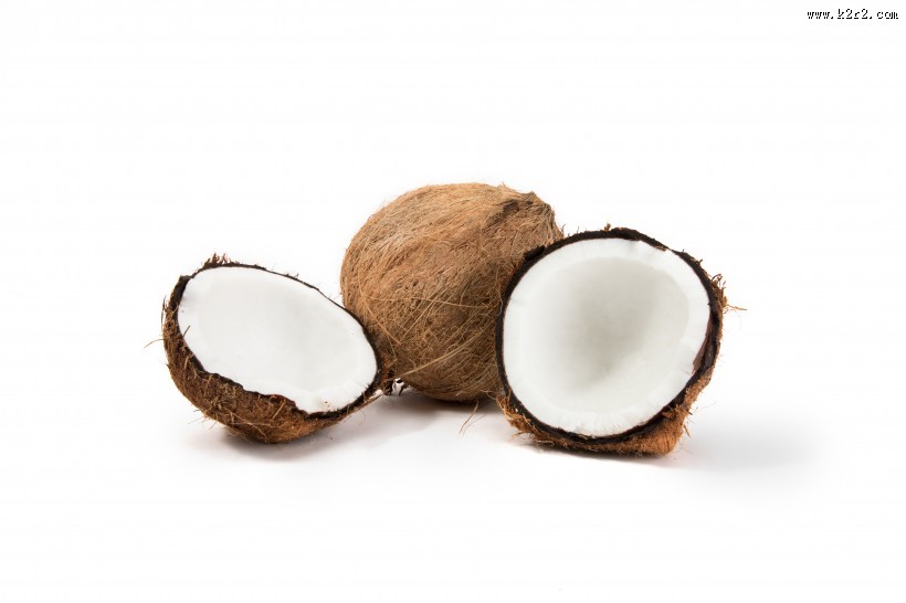 切开的夏日椰子图片大全