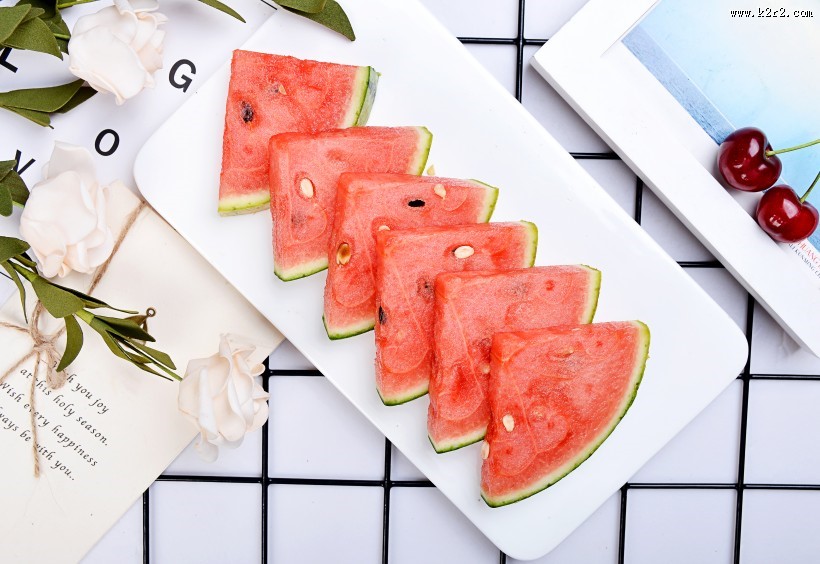 夏日冰镇西瓜图片大全