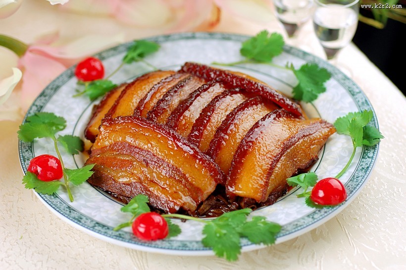 美味可口的清蒸五花肉图片