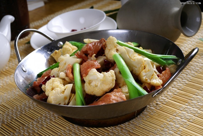 家常干锅菜花图片