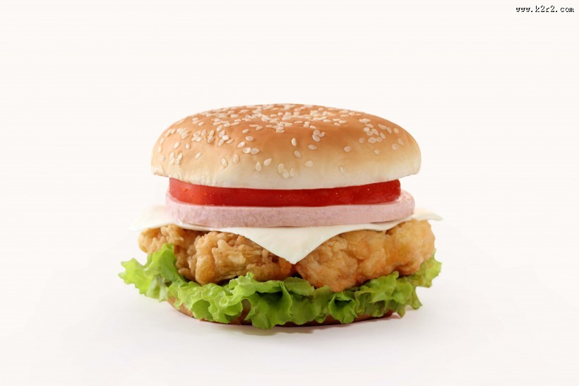 看起来不大好吃的汉堡包图片