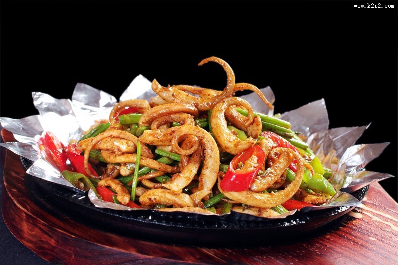 味道超棒的铁板鱿鱼须图片