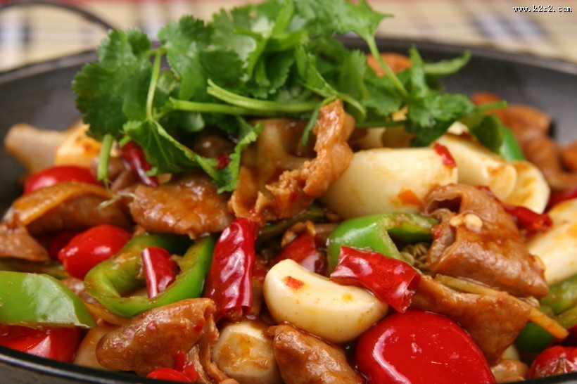 美味馋人的干锅肥肠图片大全