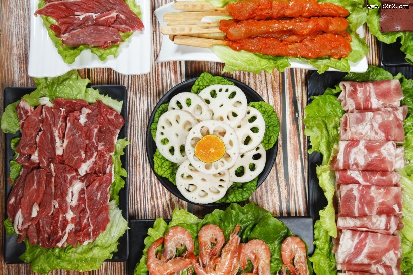 美味火锅肉片图片