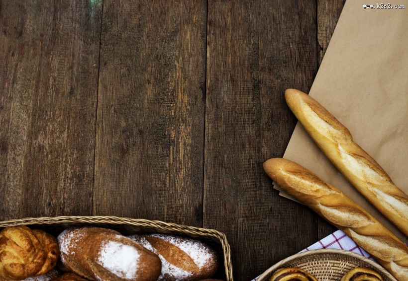 健康传统的法棍面包图片