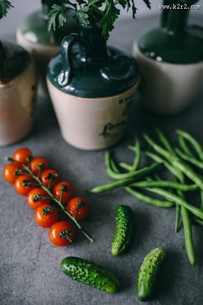 厨房的蔬菜特写图片