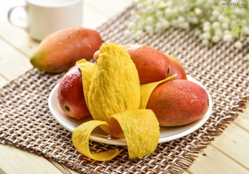 黄色的清香有营养芒果图片大全