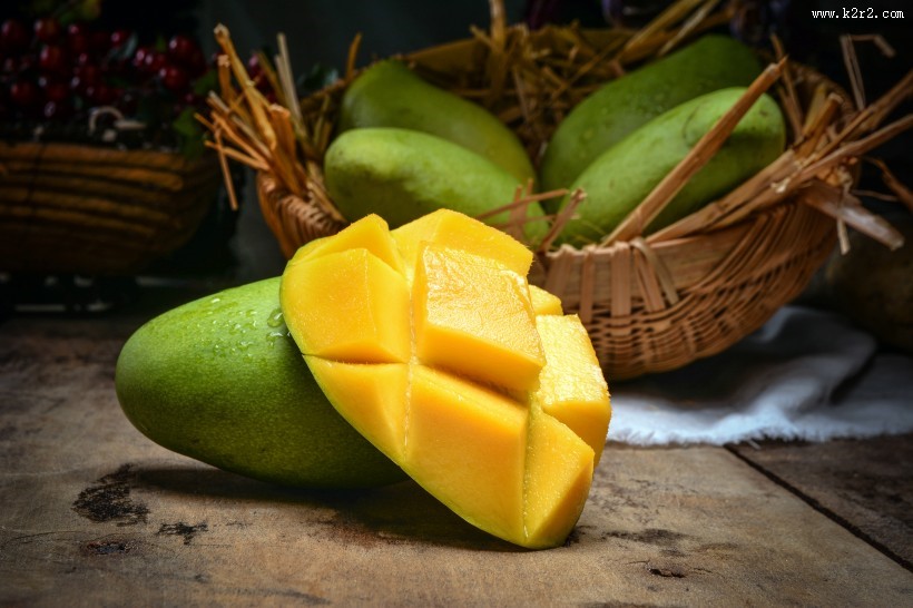黄色的清香有营养芒果图片大全