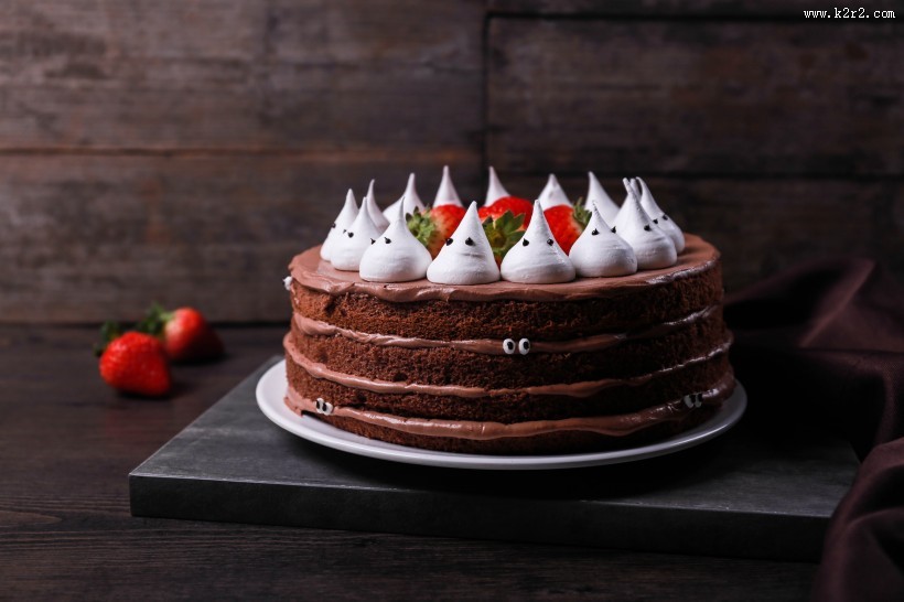 香甜美味的水果蛋糕图片