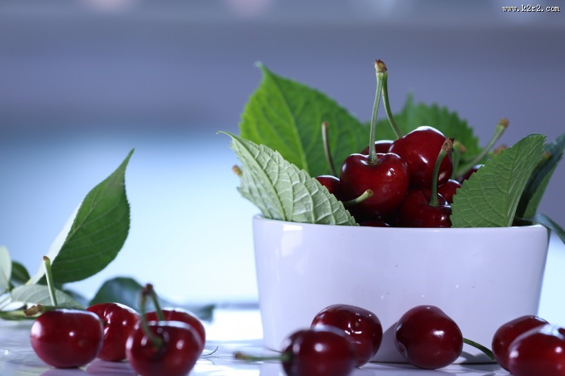 酸甜可口的红色车厘子图片大全