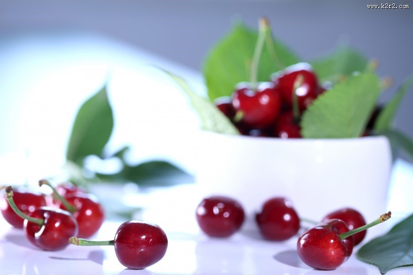 酸甜可口的红色车厘子图片大全