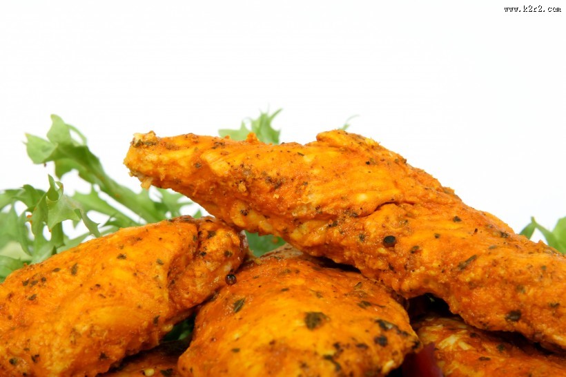 美味好吃的油炸香辣鸡肉图片