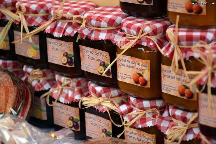 装在瓶子里的美味果酱图片大全