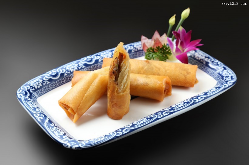 酥脆美味的春卷图片大全