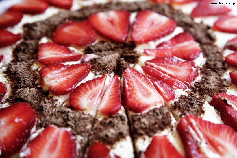 香甜好吃的草莓蛋糕图片大全