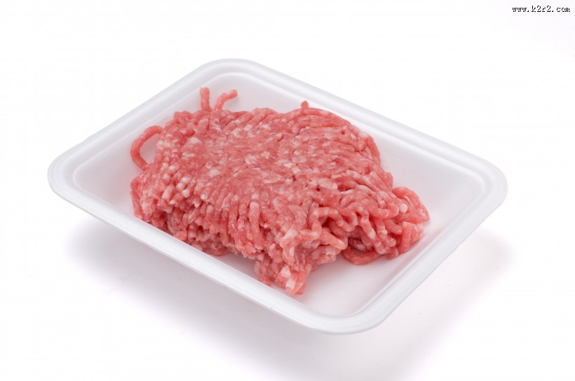 新鲜剁碎的猪肉馅图片