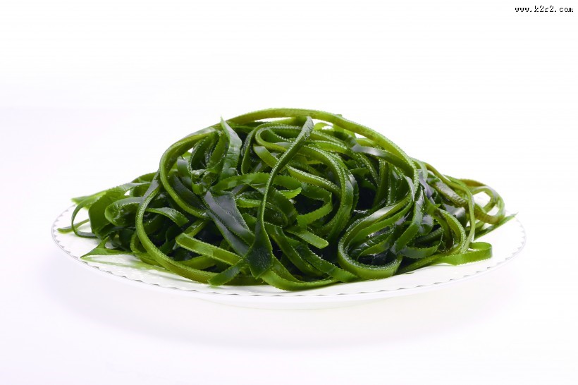 绿色鲜嫩的海带图片