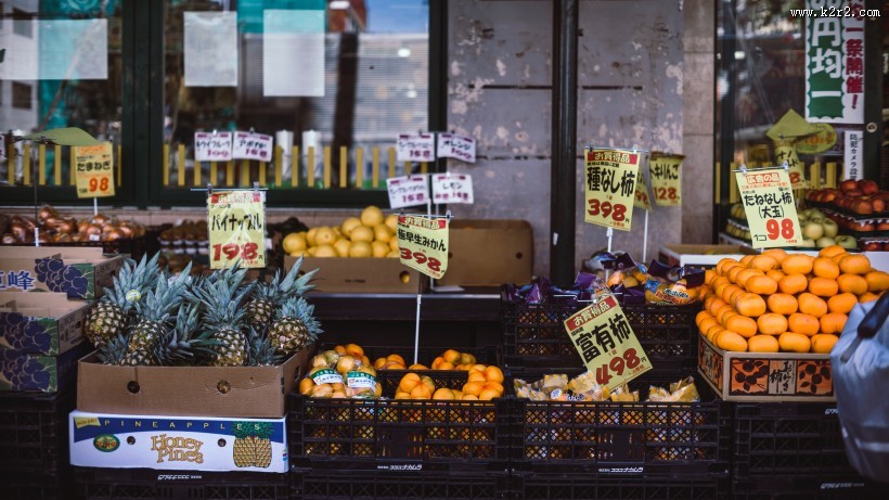水果摊上的水果图片