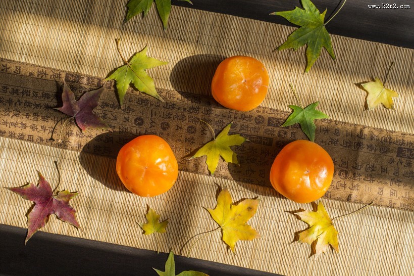 火红的柿子图片