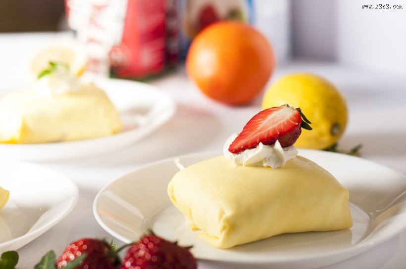 美味好吃的榴莲蛋糕图片