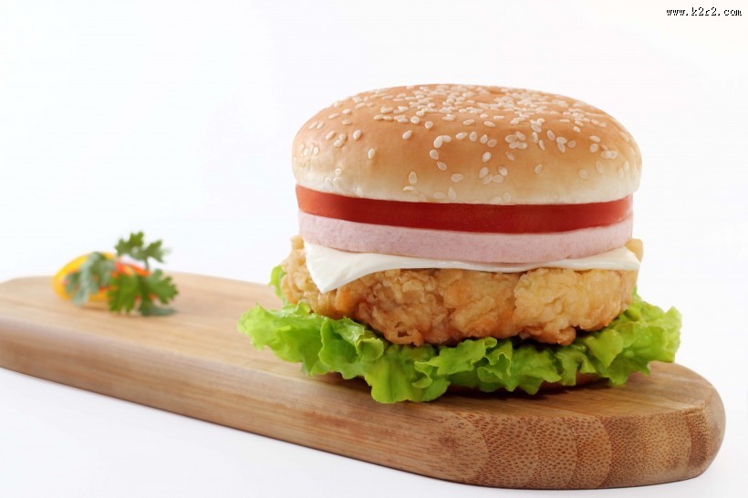 好吃诱人的汉堡图片