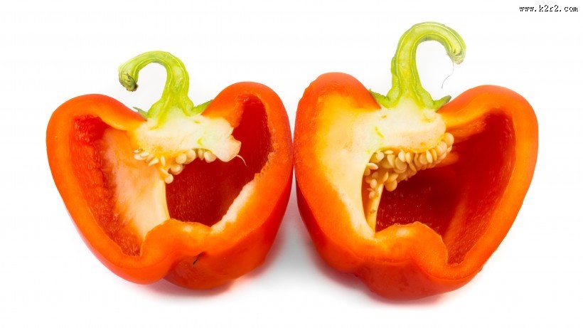 切开的辣椒图片
