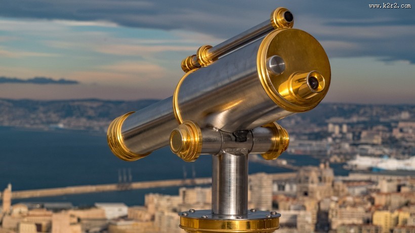 观景台上的望远镜图片大全