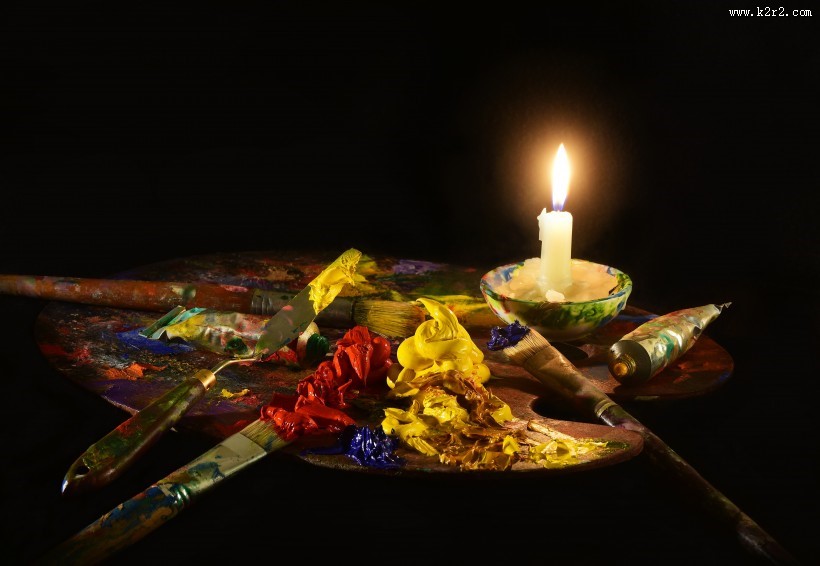 绘画工具调色板的图片