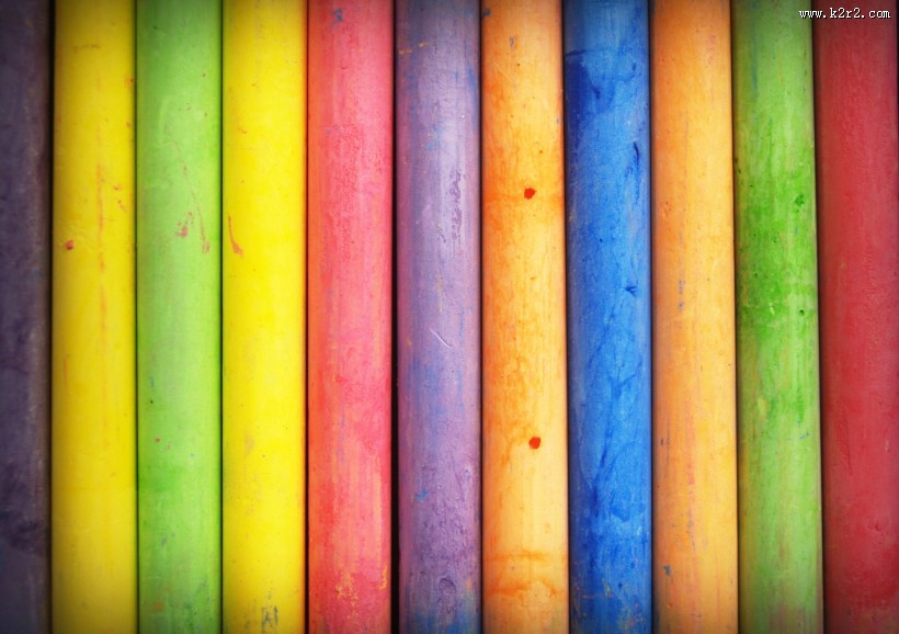 彩色的粉笔图片