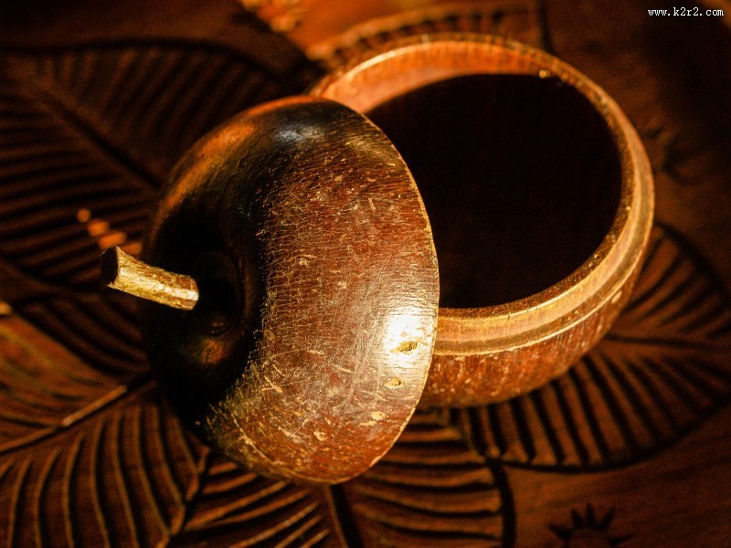 精美的木碗图片