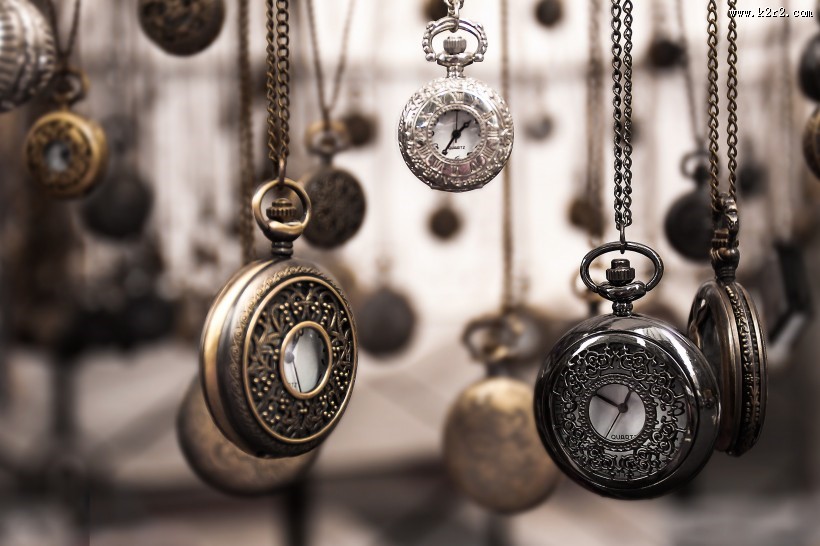 精致的复古怀表图片