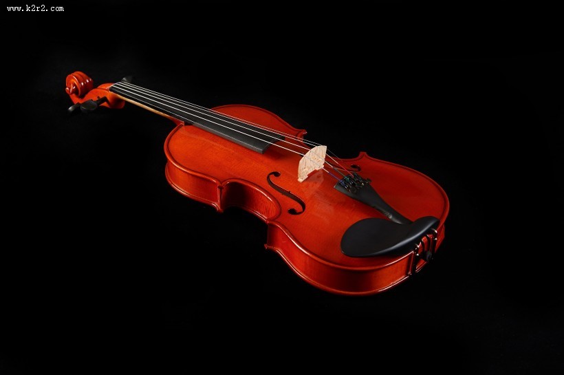 橘红色优雅的小提琴图片大全
