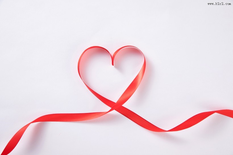 爱心绸带图片