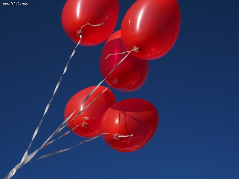 心形红气球图片大全