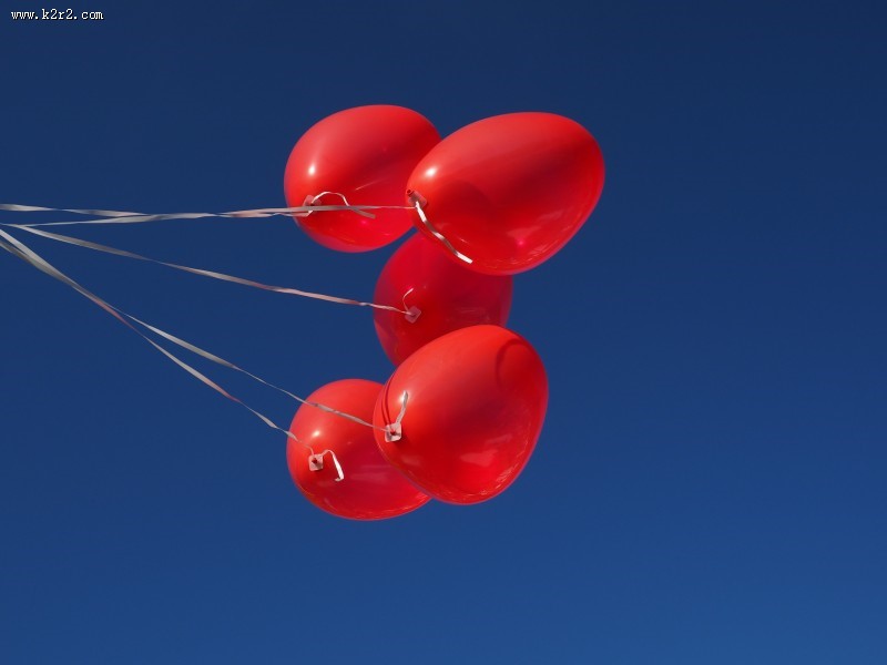心形红气球图片大全