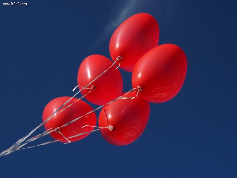 心形红气球图片大全