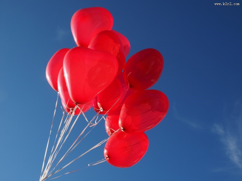 心形红气球图片大全