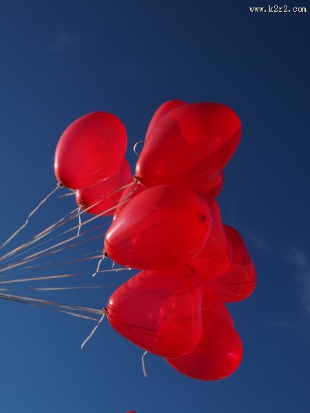 心形红气球图片大全