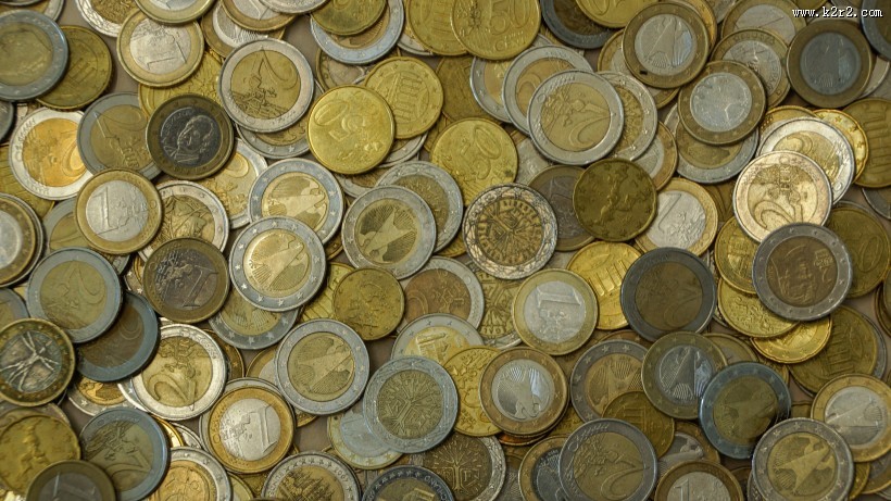 欧元硬币图片