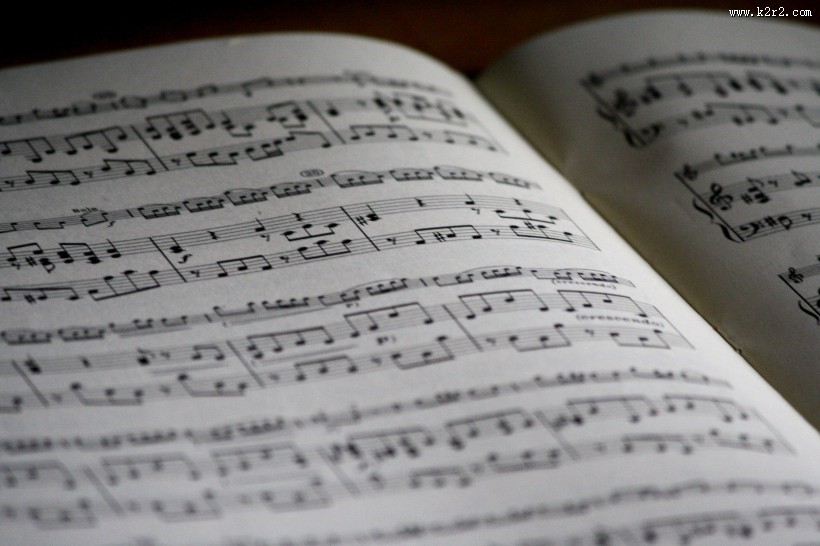 文艺的乐谱图片