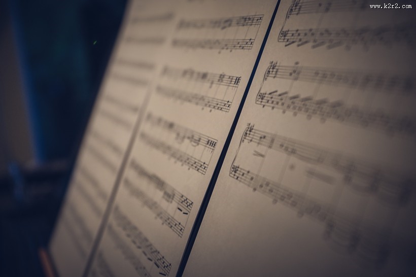 文艺的乐谱图片