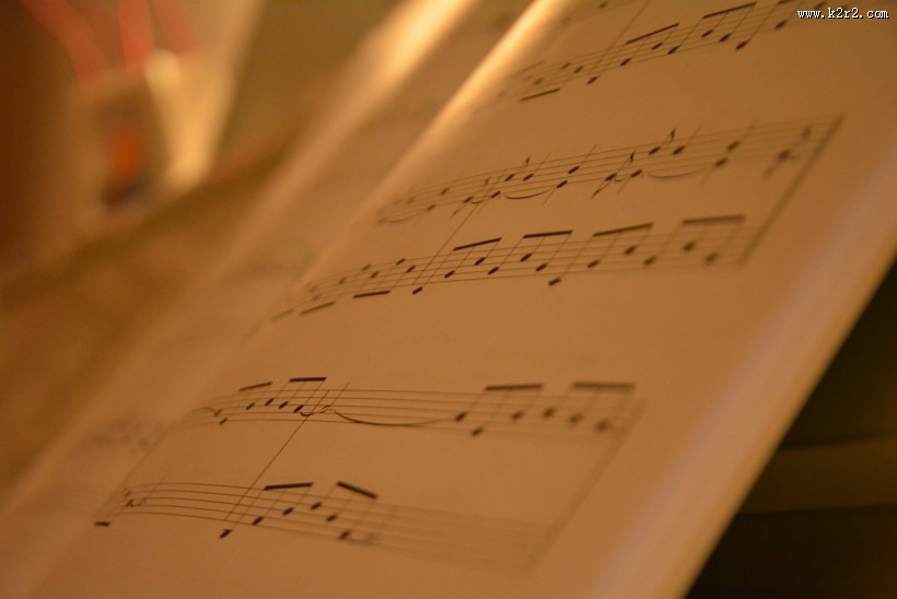 文艺的乐谱图片