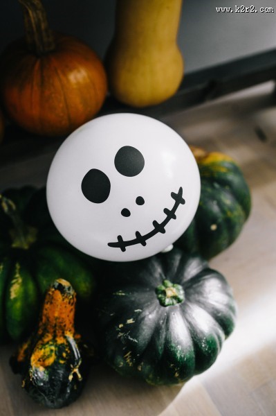 万圣节气球和南瓜的图片