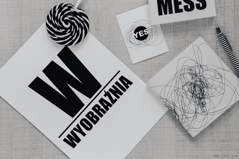 黑白色调的物件摆放图片