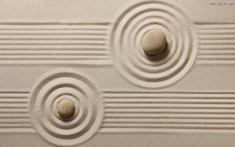 幸运石与沙纹图片