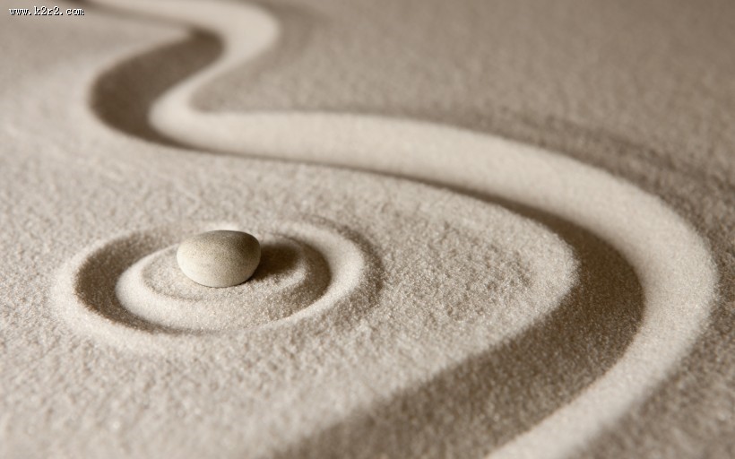 幸运石与沙纹图片