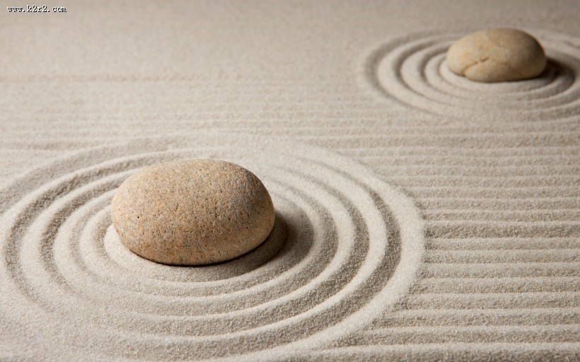 幸运石与沙纹图片